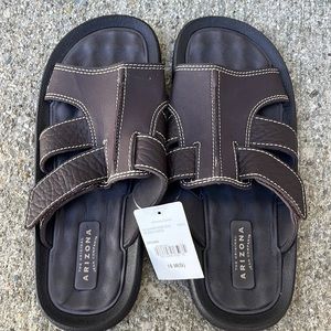 Men’s Brown Arizona Sandals Size 10